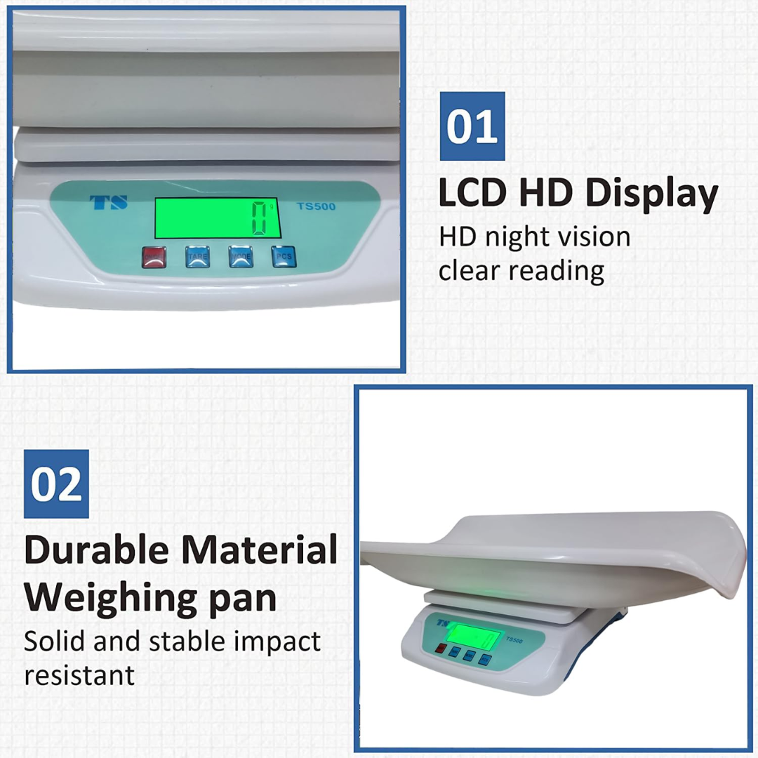 Digital Baby Weighing Scale With Tray For Newborn Baby (White)